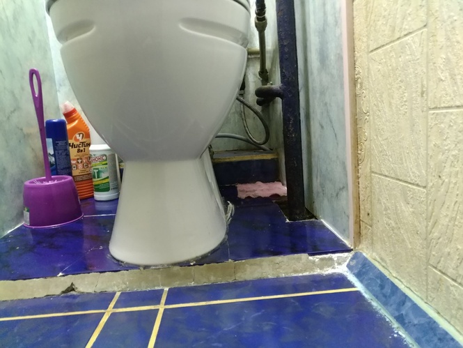 Ремонт туалета в Мурманске. Фото до ремонта туалета под ключ в Мурманске
